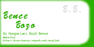 bence bozo business card